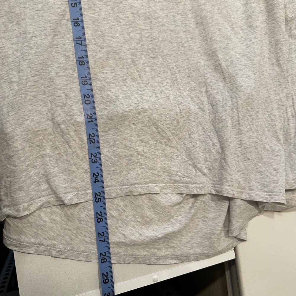 Lululemon Gray Heathered Long Sleeve‎ Boatneck Oversized Top Relaxed Fit L - Picture 7 of 7